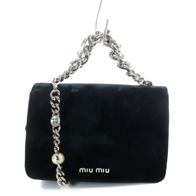 miumiu(ミュウミュウ)のミュウミュウ ハンドバッグ ワンハンドル NERO 5BD011 レディースのバッグ(ハンドバッグ)の商品写真