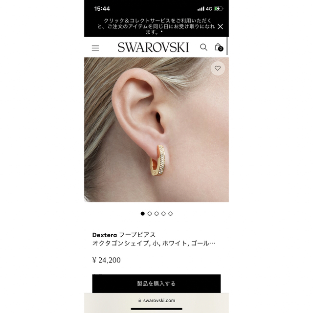 スワロフスキー　ピアス　2022.12.21購入ピアス