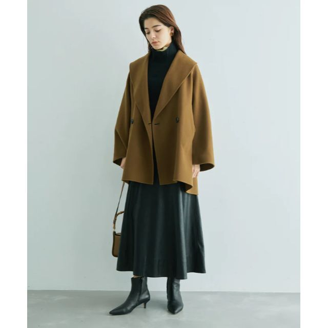 ROPE’ - 【VERY12月号掲載】軽量 起毛メルトンショールカラーハーフ コート ロペ
