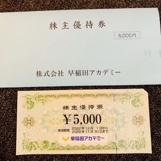 即発送　早稲田アカデミー　株主優待券　5000円　2023年11月末日まで(その他)