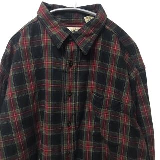 エルエルビーン(L.L.Bean)の【希少】エルエルビーン L.L.Bean チェック ネルシャツ L 赤 輸入古着(シャツ)