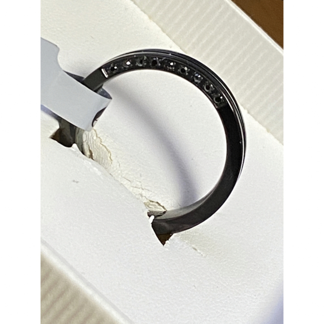 側面ブラックジルコニア316L刻印サージカルステンレスブラックリング メンズのアクセサリー(リング(指輪))の商品写真