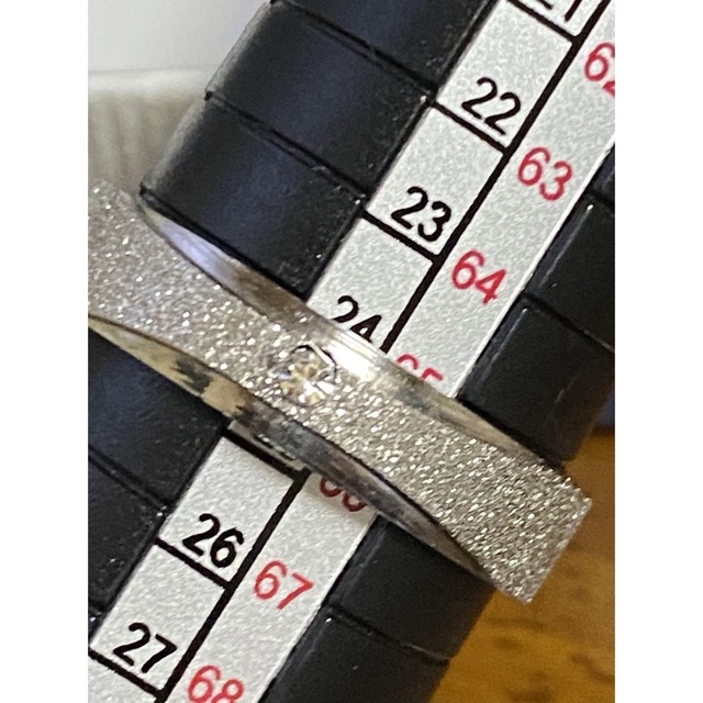 ジルコニア付きMENSステンレスring25号強 メンズのアクセサリー(リング(指輪))の商品写真