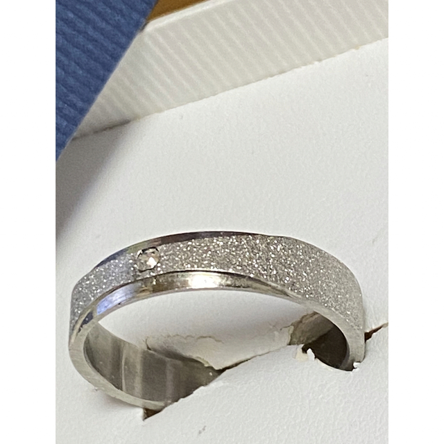 ジルコニア付きMENSステンレスring25号強 メンズのアクセサリー(リング(指輪))の商品写真