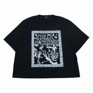 ステラマッカートニー(Stella McCartney)のStella McCartney ステラマッカートニー フレーム デザイン イラスト ロゴ プリント 半袖 Tシャツ ブラック系 M【美品】【中古】(シャツ/ブラウス(半袖/袖なし))