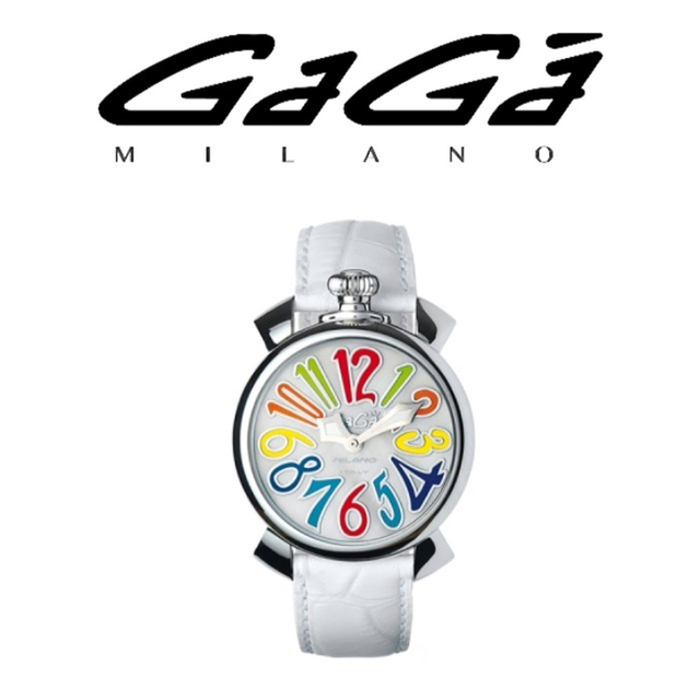 GaGa MILANO(ガガミラノ)のガガミラノ マヌアーレ40 5020.1 ホワイトシェル文字盤 レディース レディースのファッション小物(腕時計)の商品写真