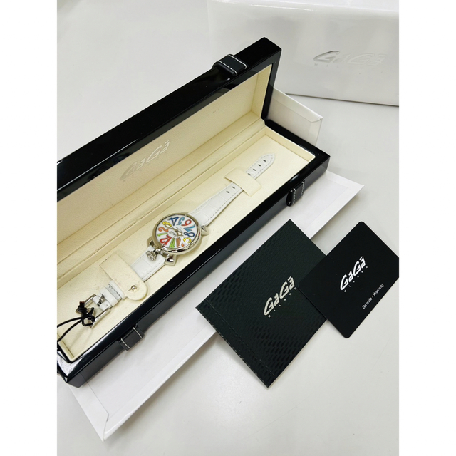 GaGa MILANO(ガガミラノ)のガガミラノ マヌアーレ40 5020.1 ホワイトシェル文字盤 レディース レディースのファッション小物(腕時計)の商品写真