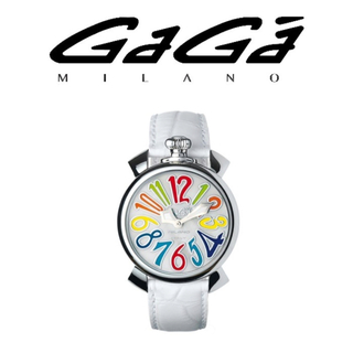 ガガミラノ(GaGa MILANO)のガガミラノ マヌアーレ40 5020.1 ホワイトシェル文字盤 レディース(腕時計)