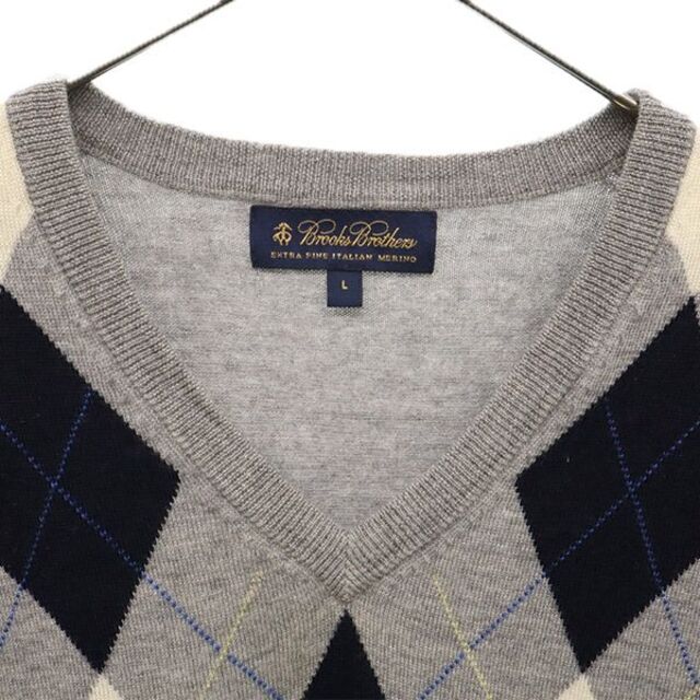 Brooks Brothers ブルックスブラザーズ アーガイル柄 ウール100％ ニットベスト L Brooks Brothers メンズ  【中古】 【221223】 メール便可の通販 by 古着屋BIG2nd's shop｜ブルックスブラザースならラクマ