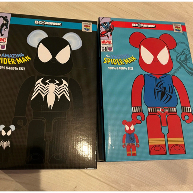 BE@RBRICK(ベアブリック)のBE@RBRICK SPIDER-MAN BLACK & SCARLET エンタメ/ホビーのフィギュア(アメコミ)の商品写真