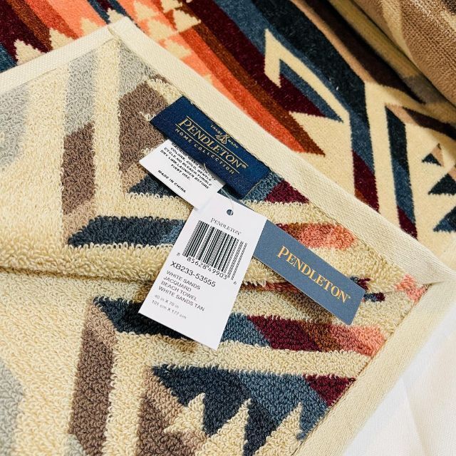 新品★pendleton ペンドルトン　タオルブランケット　ホワイトサンド