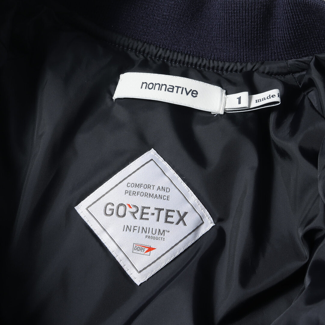 NONNATIVE ノンネイティブ ジャケット サイズ:1 GORE-TEX INFINIUM MA-1 ミリタリー 中綿ジャケット TROOPER  PUFF BLOUSON NYLON TWILL NN-JU4003 21AW ネイビー 紺 1 アウター ブルゾン【メンズ】【中古】【美品】