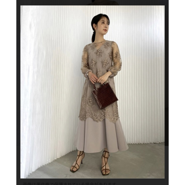 Ameri VINTAGE(アメリヴィンテージ)のAMERI 3WAY LAYERED RASE DRESS レディースのフォーマル/ドレス(ロングドレス)の商品写真
