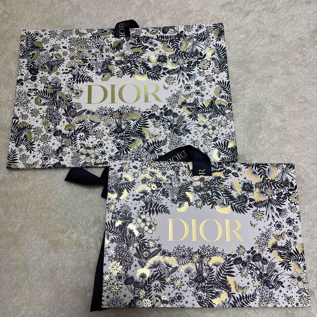 Dior(ディオール)のディオール 2021ホリデー限定ショッパー 2枚 レディースのバッグ(ショップ袋)の商品写真