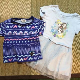 ギャップキッズ(GAP Kids)の女の子夏服80cm・yellowFaceのTシャツ⭐︎プリンセスチュールワンピ(Ｔシャツ)