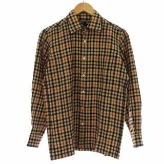 ダックス(DAKS)のダックス カジュアルシャツ 長袖 チェック M ベージュ オレンジ 黒(シャツ)