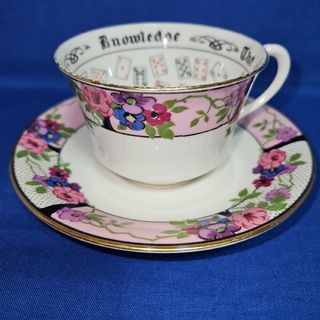 エインズレイ(Aynsley China)の希少 エインズレイ 1924年 フォーチュン 紅茶占い カップ&ソーサー ローズ(グラス/カップ)