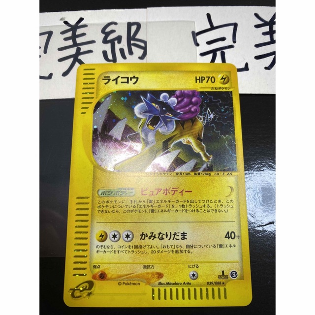 シングルカード 完美級 完美 ライコウ 1stedition ポケモンカードe シングルカード 完美級 完美 ライコウ 1stedition ポケモンカードe