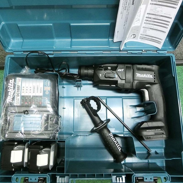 カナジン 2号店非売品 マキタ 18V対応 充電式ハンマドリル セット品バラシ 本体+集じんシステム+ケース付 18mm 黒 HR182DZKVB makita