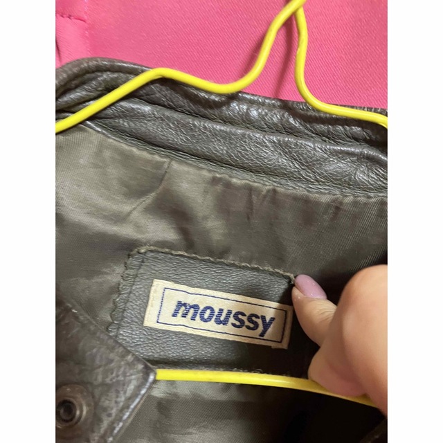moussy(マウジー)の【完売品】moussy 本革ライダースジャケット【M】マウジー レディースのジャケット/アウター(ライダースジャケット)の商品写真