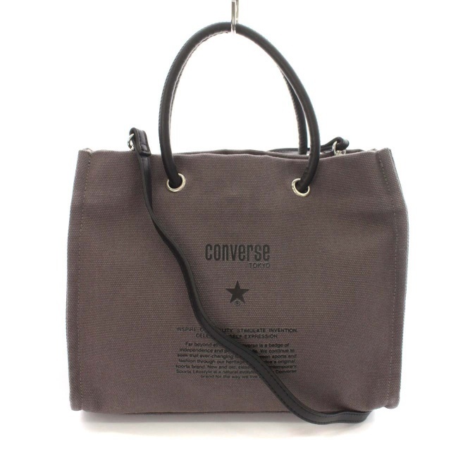CONVERSE(コンバース)のコンバース TOKYO キャンバスショッパーバッグ ハンド ショルダー グレー レディースのバッグ(ショルダーバッグ)の商品写真