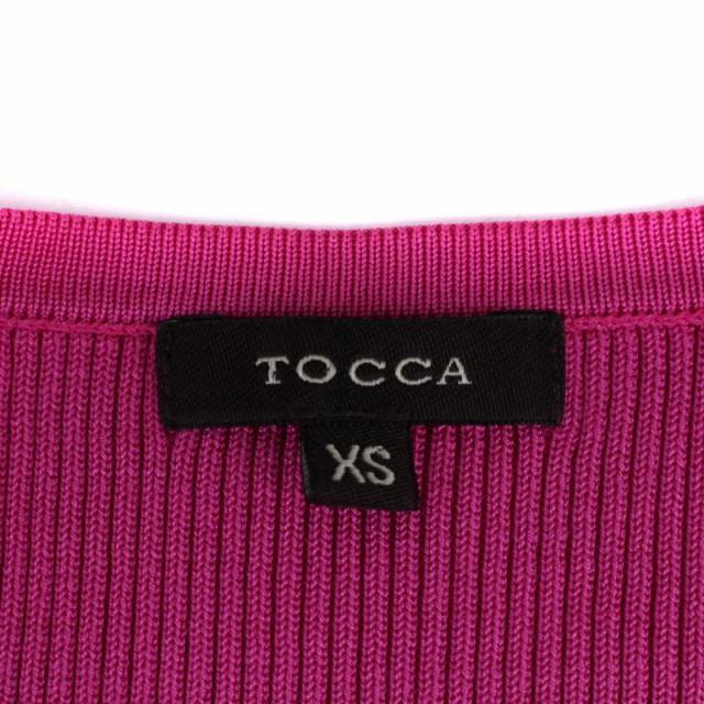 TOCCA(トッカ)のトッカ TOCCA リブニットカーディガン 長袖 シルク XS ピンク レディースのトップス(カーディガン)の商品写真
