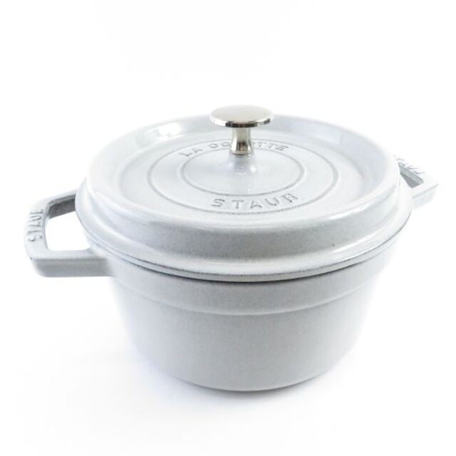 美品 STAUB ストウブ ピコ・ココット・ラウンド 両手鍋 1点 20cm