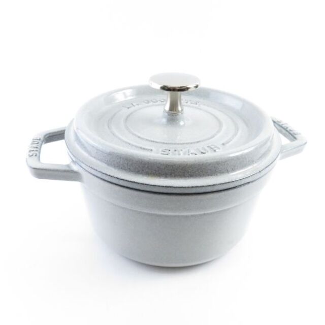 美品 STAUB ストウブ ピコ・ココット・ラウンド 両手鍋 1点 16cm