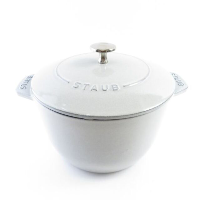 美品 STAUB ストウブ ラ ココット de GOHAN 両手鍋 20cm SC5925T鍋/フライパン