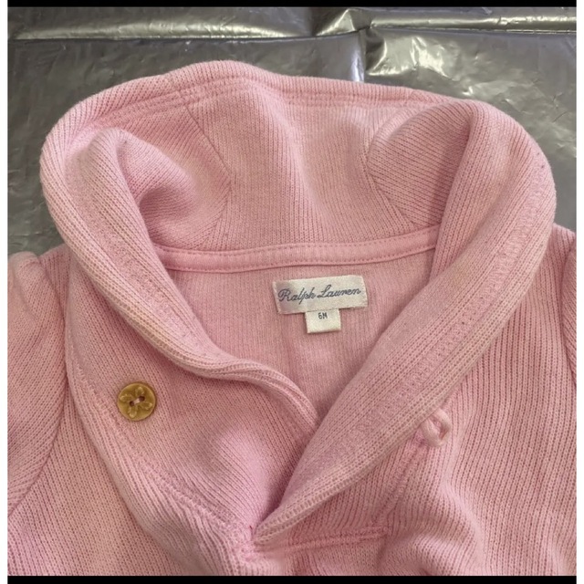 Ralph Lauren(ラルフローレン)のRalph Lauren 6M ピンク　ワンピース　コットン　ニット キッズ/ベビー/マタニティのベビー服(~85cm)(ワンピース)の商品写真