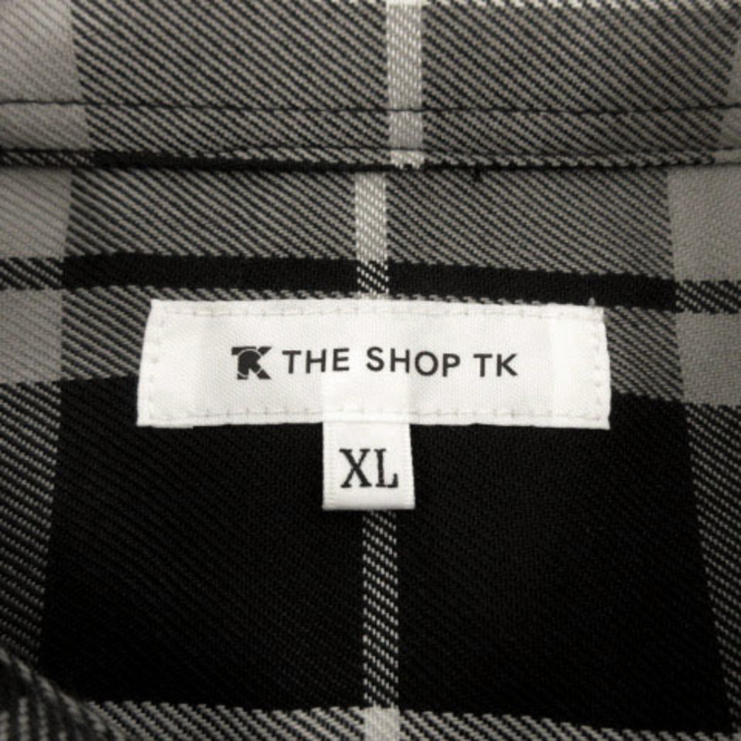 THE SHOP TK(ザショップティーケー)のザショップティーケー シャツ 長袖 ボタンダウン チェック 黒 グレー 白 XL メンズのトップス(シャツ)の商品写真