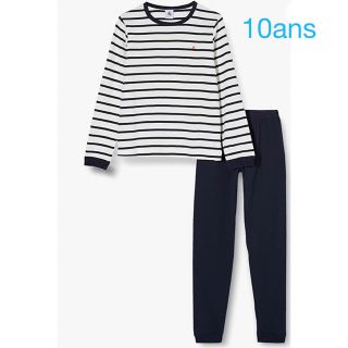 プチバトー(PETIT BATEAU)のプチバトー　新品タグ付き　マリニエール　長袖　パジャマ　10ans/140cm(パジャマ)