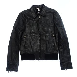 ドルチェアンドガッバーナ(DOLCE&GABBANA)のドルチェ&ガッバーナ レザーブルゾン ジャケット 50【AFG1】(レザージャケット)