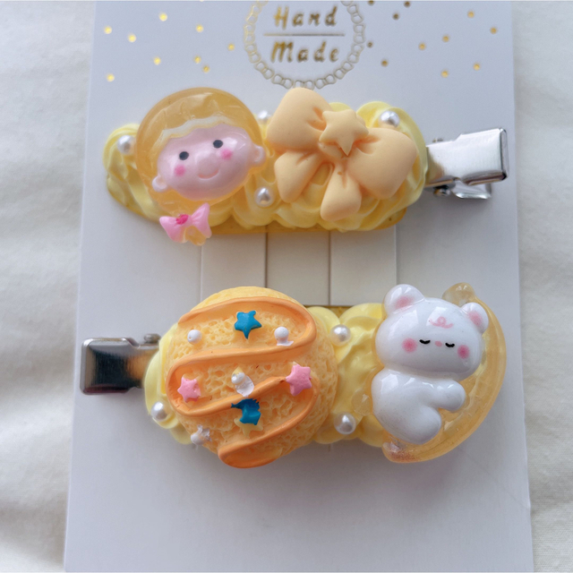 ファッション通販 ホイップヘアピン黄色 アイスクリーム opri.sg