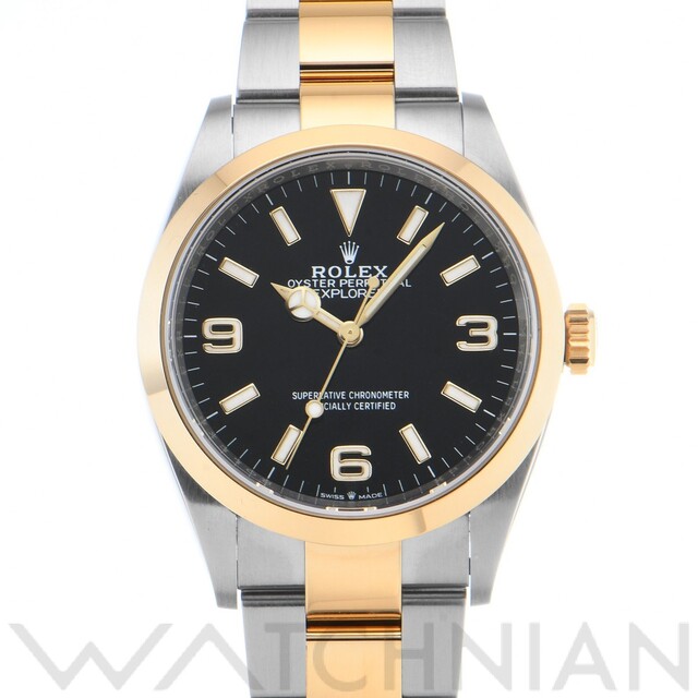 ROLEX - 中古 ロレックス ROLEX 124273 ランダムシリアル ブラック メンズ 腕時計