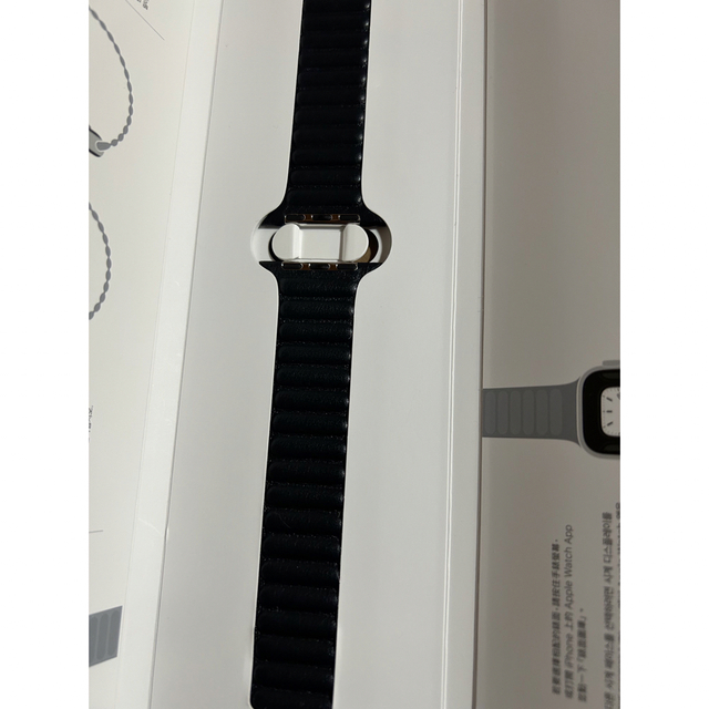 Apple Watch(アップルウォッチ)のApple watch バンド　レザーリンク　45m 【Apple公式品.極美】 メンズの時計(腕時計(デジタル))の商品写真