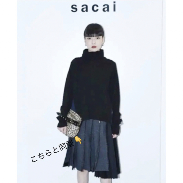 sacai - sacaiツイードプリーツラップ スカート の通販 by どんちゃん