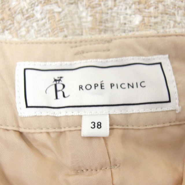 Rope' Picnic(ロペピクニック)のロペピクニック パンツ ショート ワイド ツイード ジップフライ チェック 38 レディースのパンツ(ショートパンツ)の商品写真