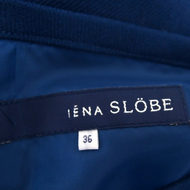 SLOBE IENA(スローブイエナ)のスローブ イエナ スカート フレア ミニ ウール サイドジップ 無地 36 青  レディースのスカート(ミニスカート)の商品写真