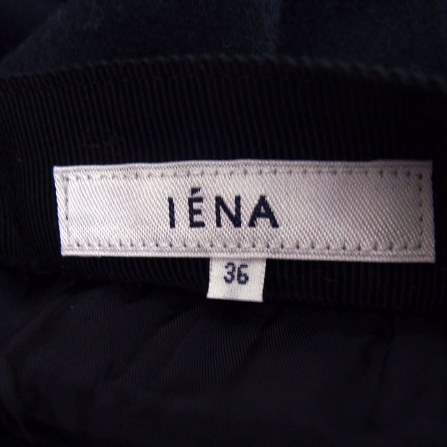 IENA(イエナ)のイエナ スカート フレア ミニ バルーン ウール タック バックジップ 36 黒 レディースのスカート(ミニスカート)の商品写真