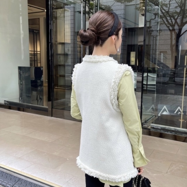 正規品 ヘヨン HYEON ツイードジレ tweed gilet 完売品-