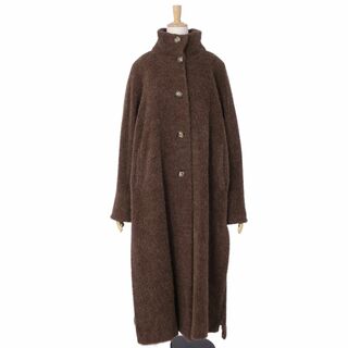 マックスマーラ(Max Mara)のマックスマーラ Max Mara コート ロングコート 白タグ ハイネック アルパカ ウール シャギー アウター レディース JI40 USA6 FB38 GB8(M相当) ブラウン(その他)