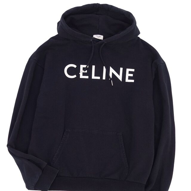 新品CELINE セリーヌ ロゴ　パーカー  L