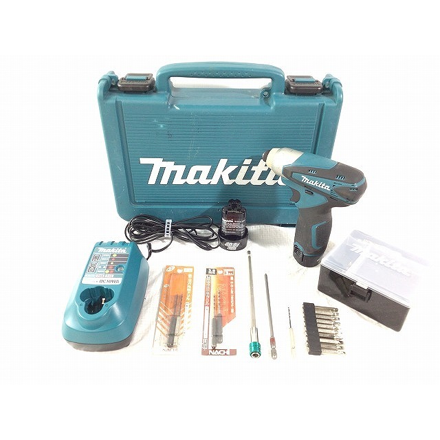 Makita ☆中古品☆ makita マキタ 10.8V 充電式インパクトドライバ TD090DWX バッテリ2個(10.8V 1.3Ah) 充電器  ケース付き 63659の通販 by 工具販売専門店Borderless(ラクマ店)｜マキタならラクマ