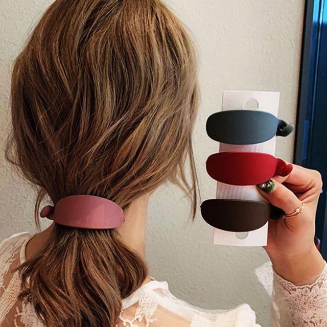 ❤大人気❤ ヘアアクセサリー ヘアピン ヘアクリップ 無地 韓国 赤