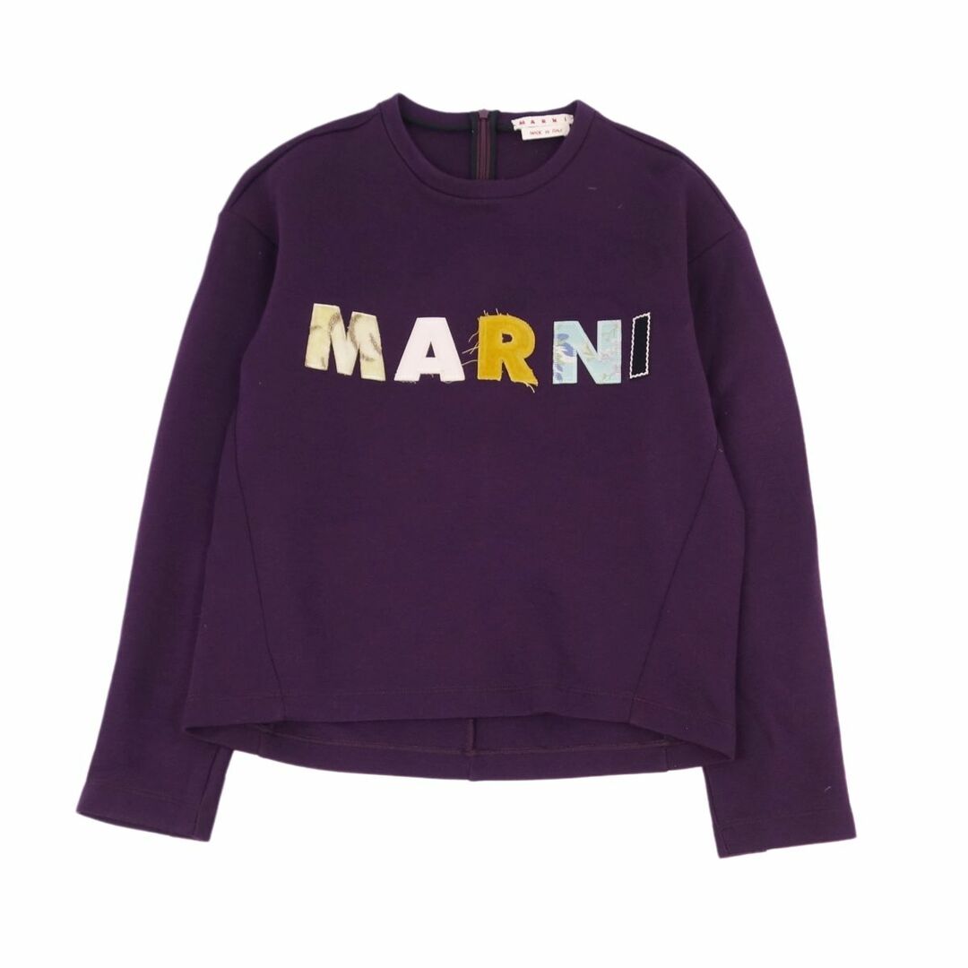 Marni(マルニ)の美品 マルニ MARNI ニット トレーナー ロングスリーブ ロゴ柄 ウール トップス レディース M相当 パープル レディースのトップス(ニット/セーター)の商品写真