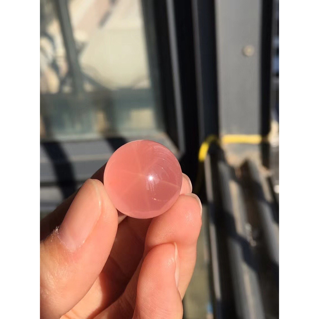 ⭐︎【天然】スター ローズクォーツ 丸玉 17.8mm-