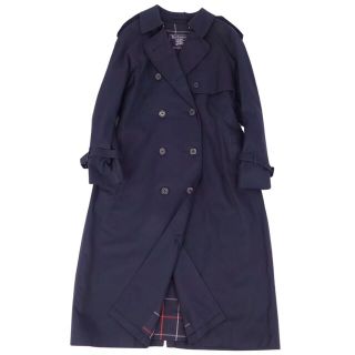 バーバリー(BURBERRY)のVintage バーバリー Burberrys コート トレンチコート 英国製 レディース コットン アウター 古着 10(L相当) ネイビー(トレンチコート)