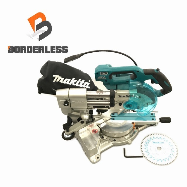 ☆美品☆ makita マキタ 18V 165mm 充電式スライドマルノコ LS610D 本体のみ LEDライト ワイヤレスユニット レーザー付き 62147