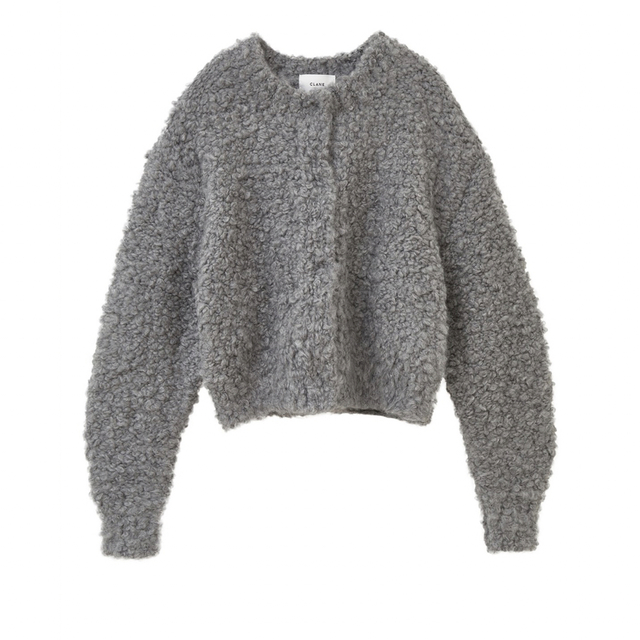 CLANE  TEDDY BEAR HAND KNIT TOPS グレーニット/セーター